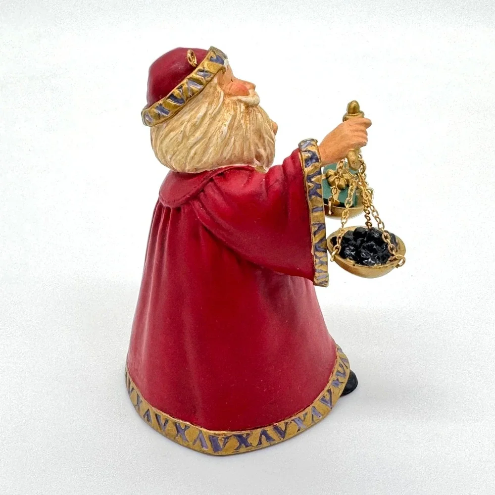 Hallmark Keepsake Santa Ornament 2003 Naughty or Nice Scales Coal Gift Red Robe
